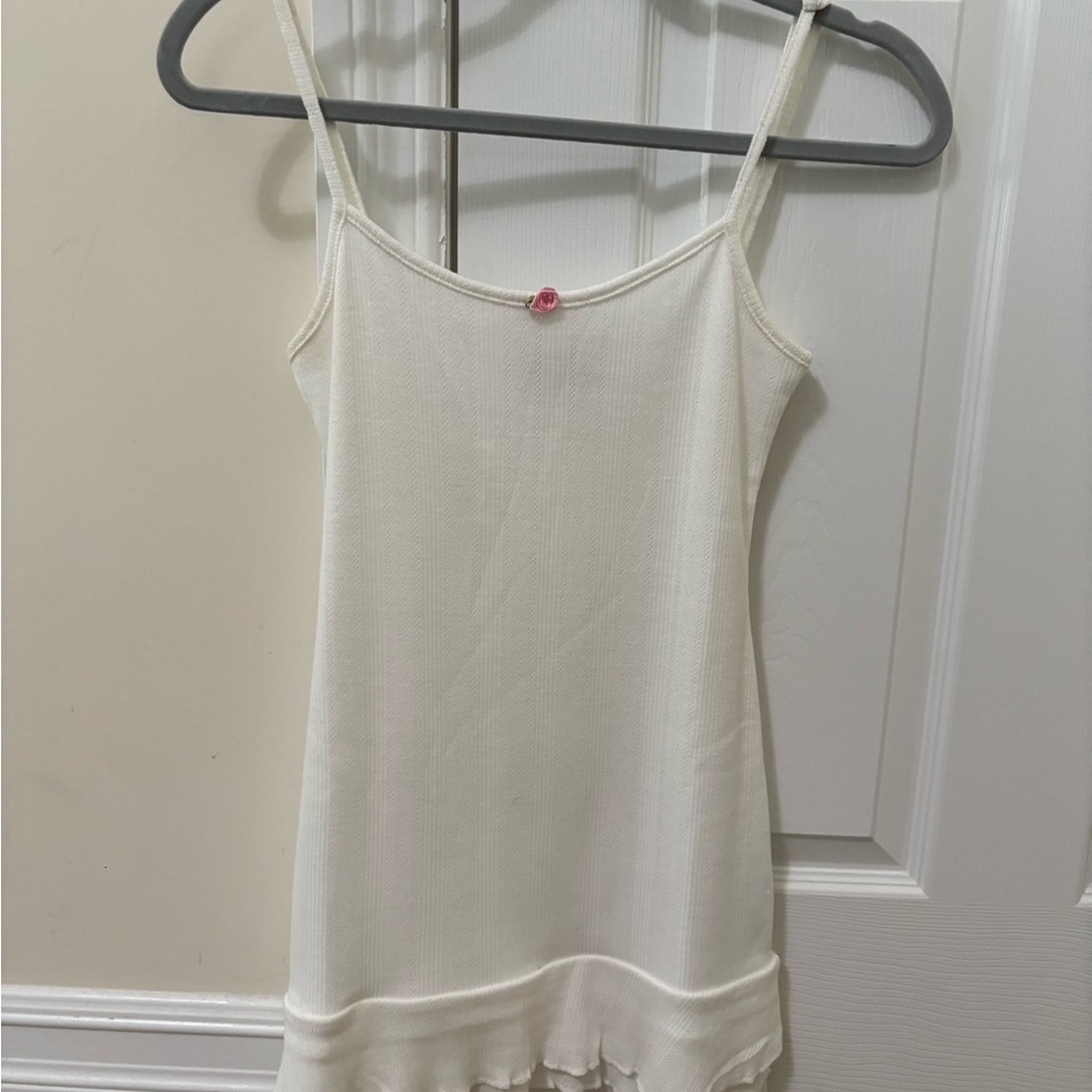 Edikted Pointelle Ruffle Mini Dress - Picture 5 of 8